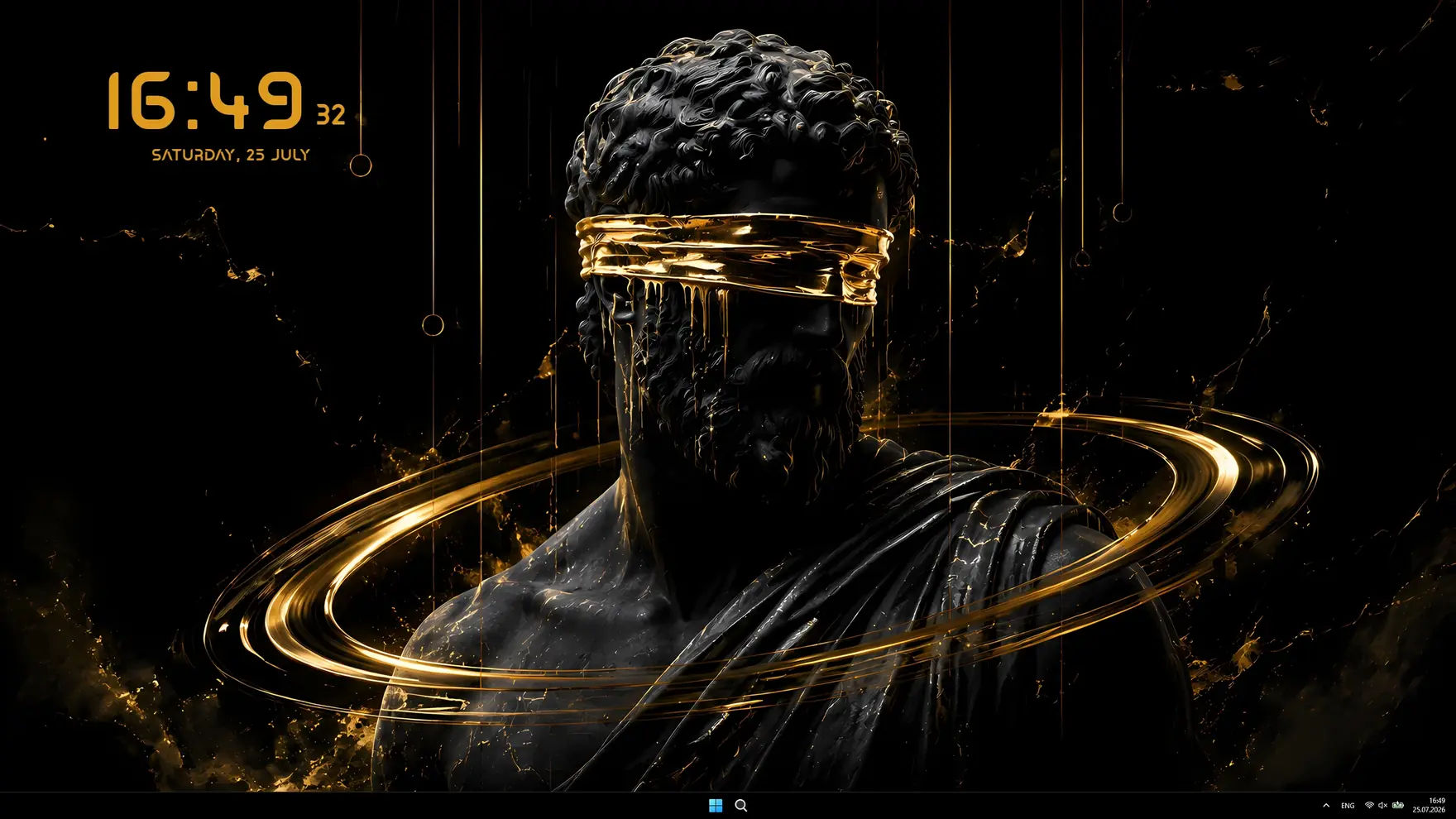 Clean empty Windows desktop with no icons